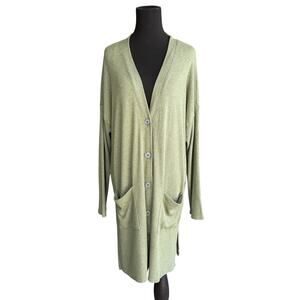American Eagle long cardigan - size M Button Up Ribbed Knit Light Weight Spring